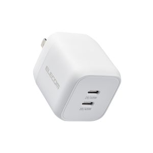 エレコム ELECOM エレコム MPA-ACCP4245WH AC充電器 USB充電器 USB Power Delivery対応 PPS対応 45W USB-C2ポート スイングプラグ ホワイト