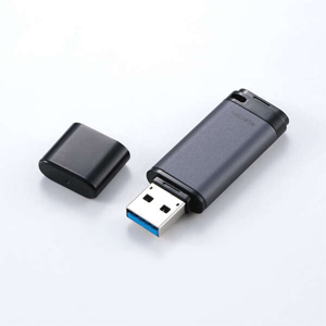 エレコム ELECOM エレコム MF-RCU3256GBK USBメモリ USB3.2(Gen1) Type-A キャップ式 アルミ素材 256GB ブラック