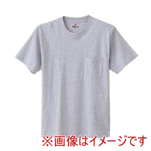 ヘインズ Hanes ヘインズ H5190 BEEFY POCKET T-SHIRT ヘザーグレー M