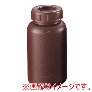 サンプラテック サンプラテック 02912 ポリ広口遮光瓶 PE広口瓶 中栓付 S-500W 500mL