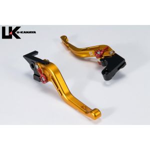 U-KANAYA U-KANAYA HO004-014-0612 レバーセット GPタイプ/ショート GD/RD (ツヤケシ) CB1000R(SC60)/CBR1000RR(SC57)04-07