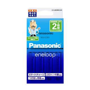 パナソニック Panasonic エネループ eneloop 充電器セット 単4形充電池 4本付き スタンダードモデル K-KJ83MCC04