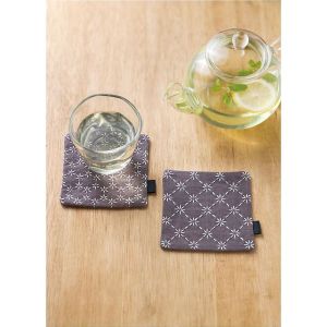 ルシアン LECIEN ルシアン 刺しゅうキット 刺し子のペアコースター 約10×10cm ネイビー CSK98953 hidamari