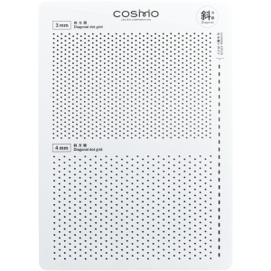 ルシアン LECIEN ルシアン コスモ Sashiko Tenplate 刺し子テンプレート 約13×18cm 斜方眼 3mm 4mm CS412405