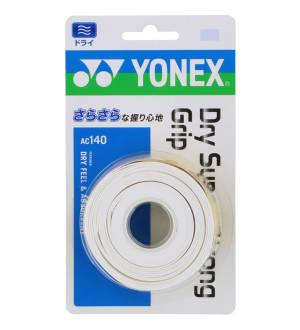 ヨネックス YONEX ヨネックス テニス ドライスーパーストロンググリップ 3本入 AC140 ホワイト 011
