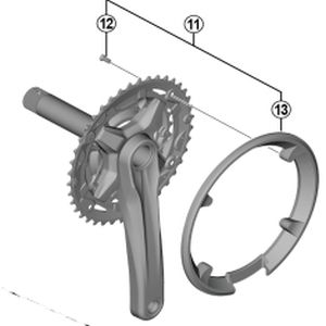 シマノ SHIMANO シマノ SHIMANO チェーンガード&ボルト44T用 Y0FP98040 FC-MT210-3