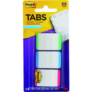 スリーエム 3M スリーエム 686L-GBR ポスト イット 超丈夫なインデックス38.1X25.4mm 66枚 3色