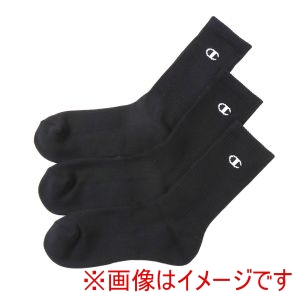 チャンピオン Champion チャンピオン C3-ZB722S 3P MIDDLE SOCKS ブラック 230