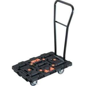 トラスコ中山 TRUSCO BT700J3S2H-E100T 連結式樹脂製平台車 ビートル 700X450 自在3輪 内2輪ストッパー付 脱着式ハンドル付 メーカー直送 代引不可 北海道沖縄離島不可