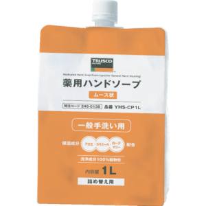 トラスコ中山 TRUSCO トラスコ YHSCP1L 薬用ハンドソープ ムース状 袋入詰替キャップ式 1.0L TRUSCO