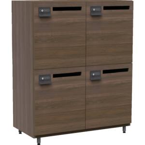 トラスコ TRUSCO トラスコ WPL1290E-4-GO 木製パーソナルロッカー 4人用 コンセント付 900×470×H1125 2列2段 メーカー直送 代引不可 北海道 沖縄 離島不可