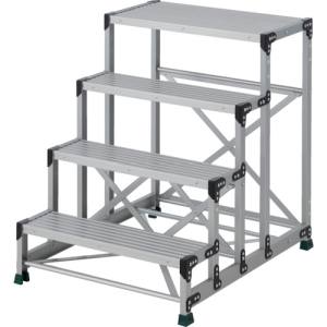 トラスコ中山 TRUSCO トラスコ TSF4810 作業用踏台 4段 ステップ奥行200 高さ1.0m 天板800X400 TRUSCO メーカー直送 代引不可 北海道沖縄離島不可