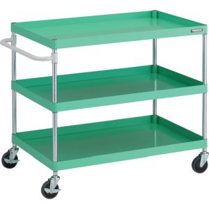 トラスコ中山 TRUSCO トラスコ中山 PEW-9103A-YG フェニックスワゴン 抗ウィルスハンドル 省音 1000X650XH880 3段 YG色 メーカー直送 代引不可 北海道沖縄離島不可