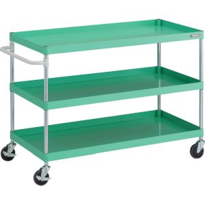 トラスコ中山 TRUSCO トラスコ中山 PEW-9123A-YG フェニックスワゴン 抗ウィルスハンドル 省音 1200X600XH880 3段 YG色 メーカー直送 代引不可 北海道沖縄離島不可
