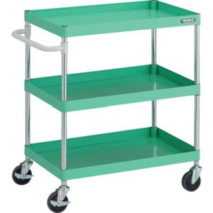 トラスコ中山 TRUSCO トラスコ PEW973AYG フェニックスワゴン 抗ウィルスハンドル 省音 750X500XH880 3段 YG色 TRUSCO メーカー直送 代引不可 北海道沖縄離島不可