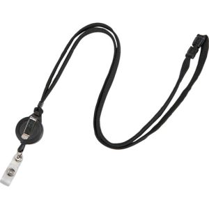 トラスコ TRUSCO トラスコ TRC-L-BK リールクリップ付ストラップ 黒 TRUSCO