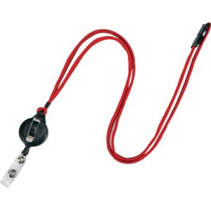 トラスコ TRUSCO トラスコ TRC-L-R リールクリップ付ストラップ 赤 TRUSCO