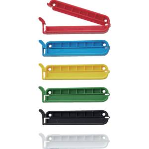 トラスコ中山 TRUSCO トラスコ TWC70AS6P 袋留めクリップ 6P 白赤黄青緑黒 TRUSCO