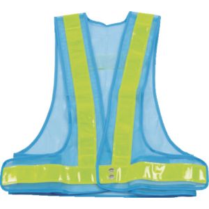 トラスコ TRUSCO トラスコ TKA-380A 安全ベスト 水色 イエロー ポリエステル製 TRUSCO
