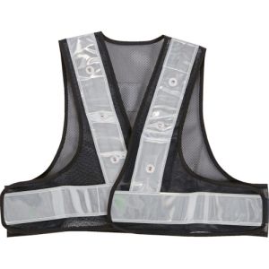 トラスコ中山 TRUSCO トラスコ中山 SLENW LED付ショート安全ベスト ネイビー×ホワイト