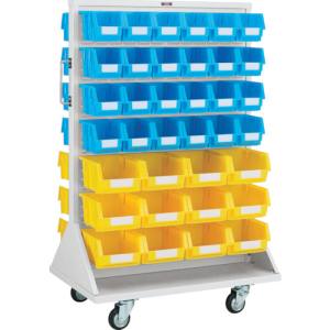 トラスコ中山 TRUSCO トラスコ T1234WNCAW パネルコンテナラック 910X600XH1420 両面式車輪付 中X48 大X24 TRUSCO メーカー直送 代引不可 北海道沖縄離島不可