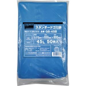 トラスコ中山 TRUSCO トラスコ GB90B スタンダードゴミ袋 青 90L 50枚入 TRUSCO