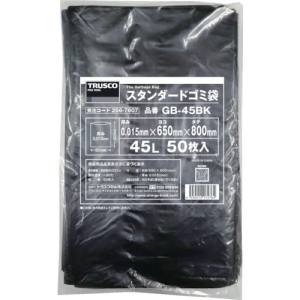 トラスコ中山 TRUSCO トラスコ GBM45BK スタンダードゴミ袋 黒 45L 200枚入 まとめ買い TRUSCO