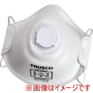 トラスコ中山 TRUSCO トラスコ中山 T97-DS2V 高密着 使い捨て式防じんマスク DS2 排気弁つき 10枚入