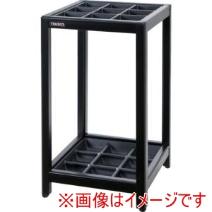 トラスコ中山 TRUSCO トラスコ中山 TAK-9-BLK アルミ傘立て 9本立 ブラック メーカー直送 代引不可 北海道沖縄離島不可