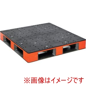 トラスコ TRUSCO トラスコ THB-D4-1111SC-BKOR 差込口が見やすいパレット 1100x1100x150 片面四方差し サイドカラーオレンジ  TRUSCO