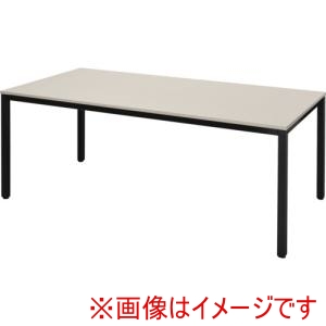 トラスコ中山 TRUSCO トラスコ中山 MT1890NAA-BK ミーティングテーブル W1800xD900 ホワイトナチュラル天板X黒脚 メーカー直送 代引不可 北海道沖縄離島不可