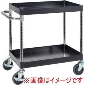 トラスコ中山 TRUSCO トラスコ中山 PEW-662-BK ツールワゴン フェニックスワゴン 省音 600X400XH600 2段 ブラック メーカー直送 代引不可 北海道沖縄離島不可