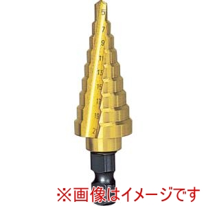 トラスコ中山 TRUSCO トラスコ中山 NMS-21GA ステップドリル 2枚刃チタンコーティング 5～21mm 段数9