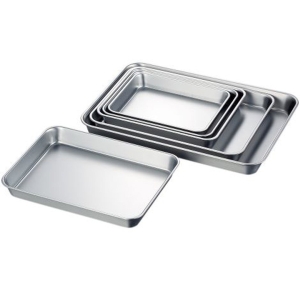 赤川器物製作所 AG 18-8 ステンレス ツヤ消 浅型 角バット 18枚取 赤川器物