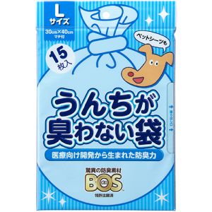 クリロン化成 KURILON クリロン化成 うんちが臭わない袋 BOS イヌ用 Lサイズ 15枚入