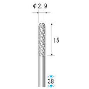 ナカニシ ナカニシ 24622 超硬アロイカッター 円筒先丸 オール超硬 刃径3mm 刃長14mm