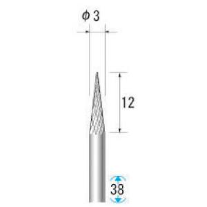 ナカニシ ナカニシ 24661 超硬アロイカッター テーパー オール超硬 刃径3mm 刃長11mm