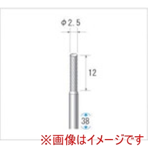 ナカニシ ナカニシ 21315 チタンコート超硬カッター 円筒型 シングルカット 直径2.5×12×軸直径3