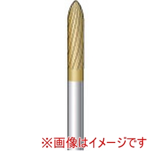 ナカニシ ナカニシ 21322 チタンコート超硬カッター 砲弾型 シングルカット 直径3×12.7×軸直径3