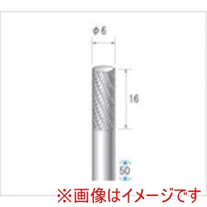 ナカニシ ナカニシ 21515 チタンコート超硬カッター 円筒型 ダブルカット 直径6×16×軸直径6