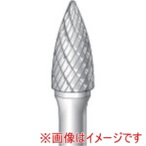 ナカニシ ナカニシ 21536 チタンコート超硬カッター 砲弾型 ダブルカット 直径9.5×20×軸直径6