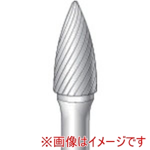 ナカニシ ナカニシ 21613 チタンコート超硬カッター 砲弾型 シングルカット 直径10×20×軸直径6
