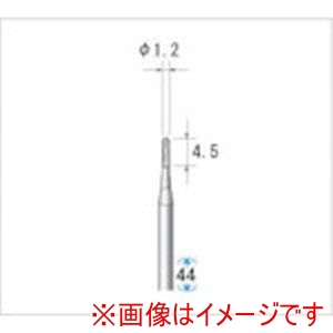ナカニシ ナカニシ 23142 超硬カッター 円筒先丸型 シングルカット 直径1.2×4.5×軸直径2.34