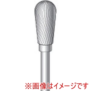 ナカニシ ナカニシ 23265 超硬カッター 逆テーパー先丸型 シングルカット 直径6×12×軸直径2.34