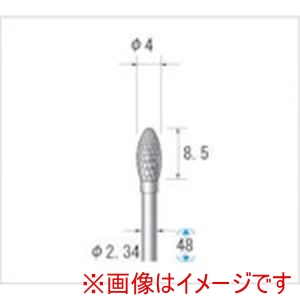 ナカニシ ナカニシ 23410 超硬カッター 楕円型 ダブルカット 直径4×8.5×軸直径2.34