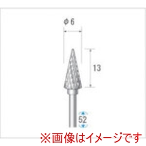 ナカニシ ナカニシ 23414 超硬カッター テーパー型 ダブルカット 直径6×13×軸直径2.34