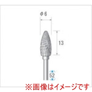 ナカニシ ナカニシ 23417 超硬カッター 砲弾型 ダブルカット 直径6×13×軸直径2.34