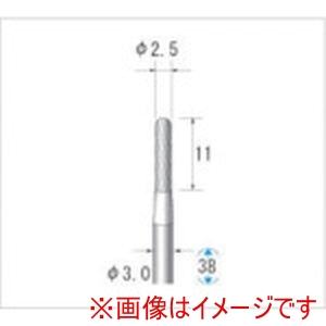 ナカニシ ナカニシ 24041 超硬カッター 円筒先丸型 シングルカット 直径2.5×11×軸直径3