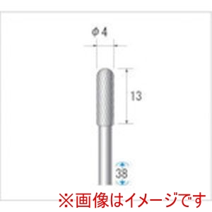 ナカニシ ナカニシ 24043 超硬カッター 円筒先丸型 シングルカット 直径4×13×軸直径3