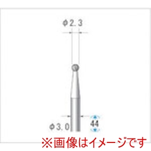 ナカニシ ナカニシ 24071 超硬カッター 球型 ダブルカット 直径2.3×軸直径3